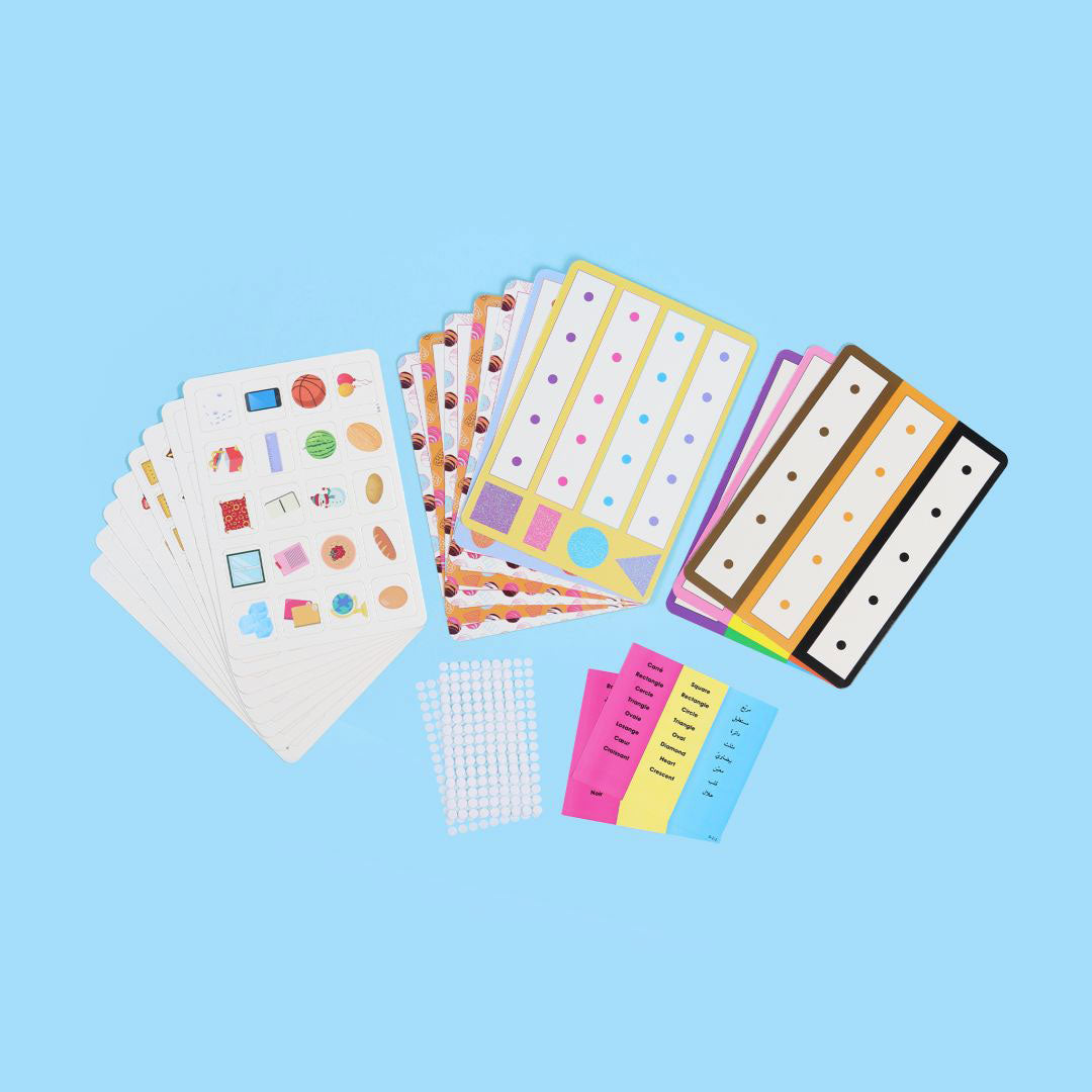 أدوات مونتيسوري تفاعلية تحتوي على قطع Hook & Loop لتجربة عملية