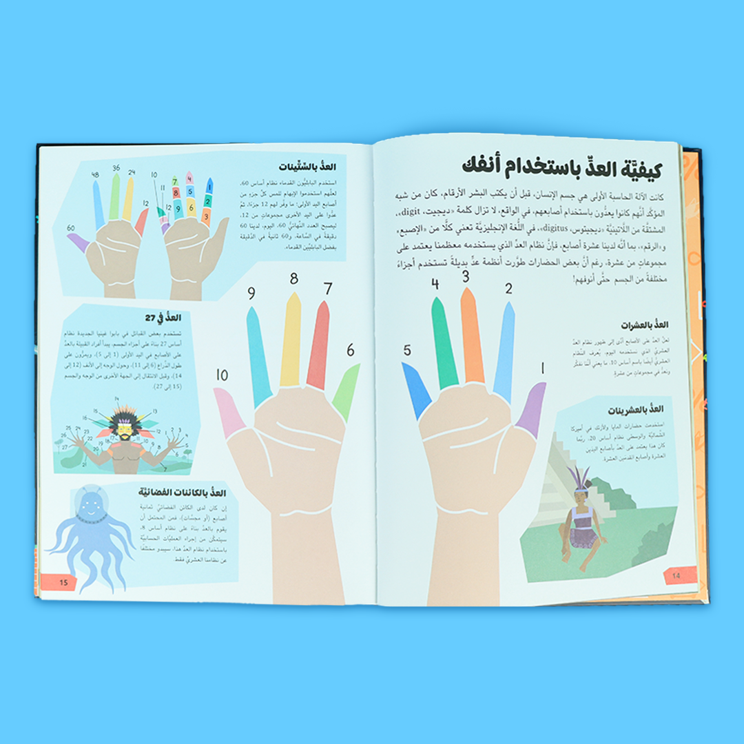 غلاف كتاب "ما فائدة الرياضيات" بتصميم ملون يبرز أهمية الرياضيات في حياتنا اليومية.