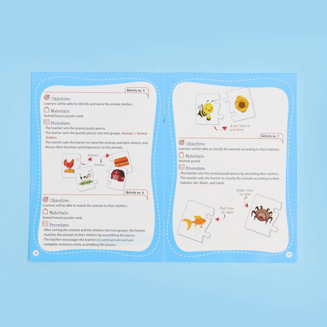 مضمون كتاب مونتيسوري لتعليم الحيوانات والنباتات للأطفال