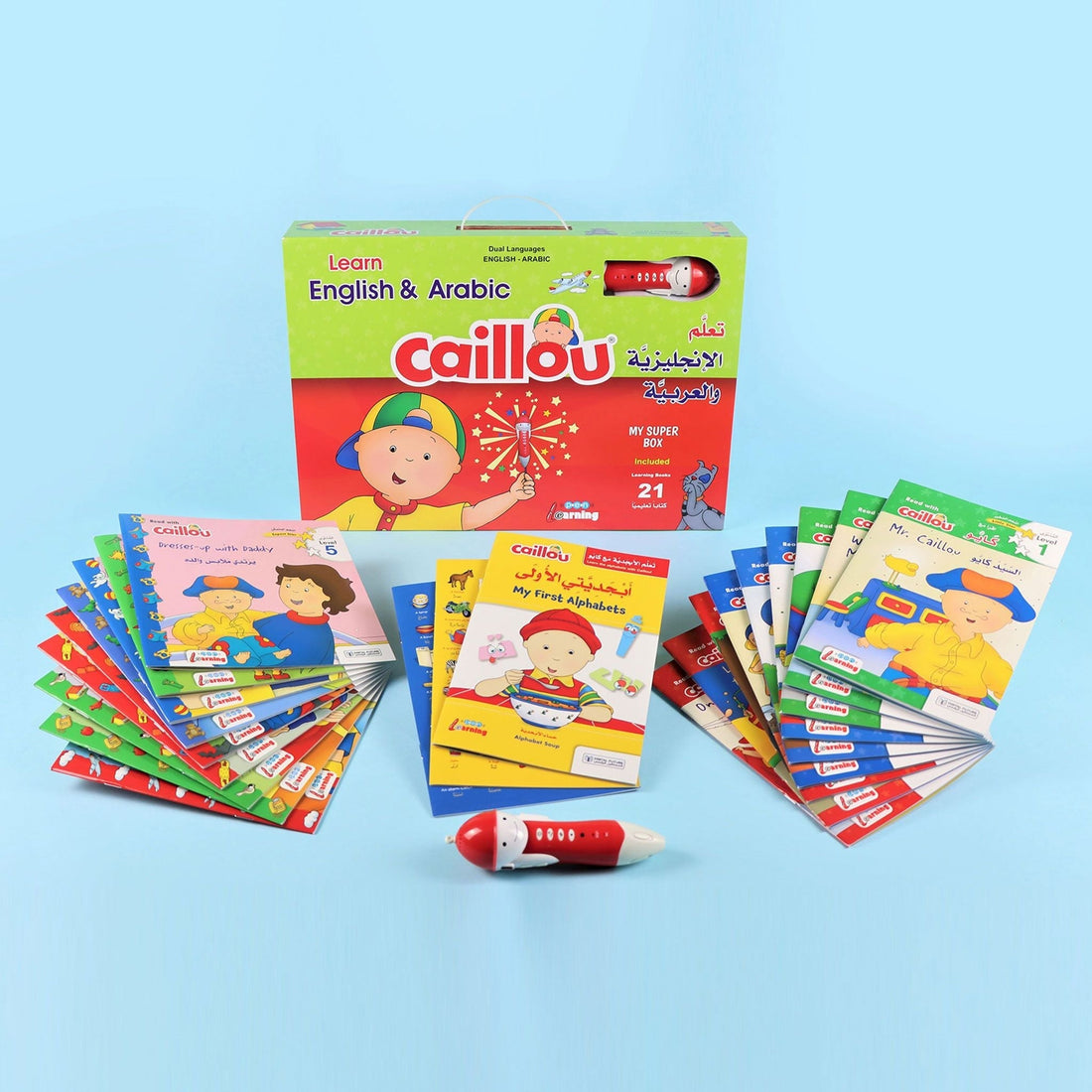 Learn English and Arabic with Caillou talking pen