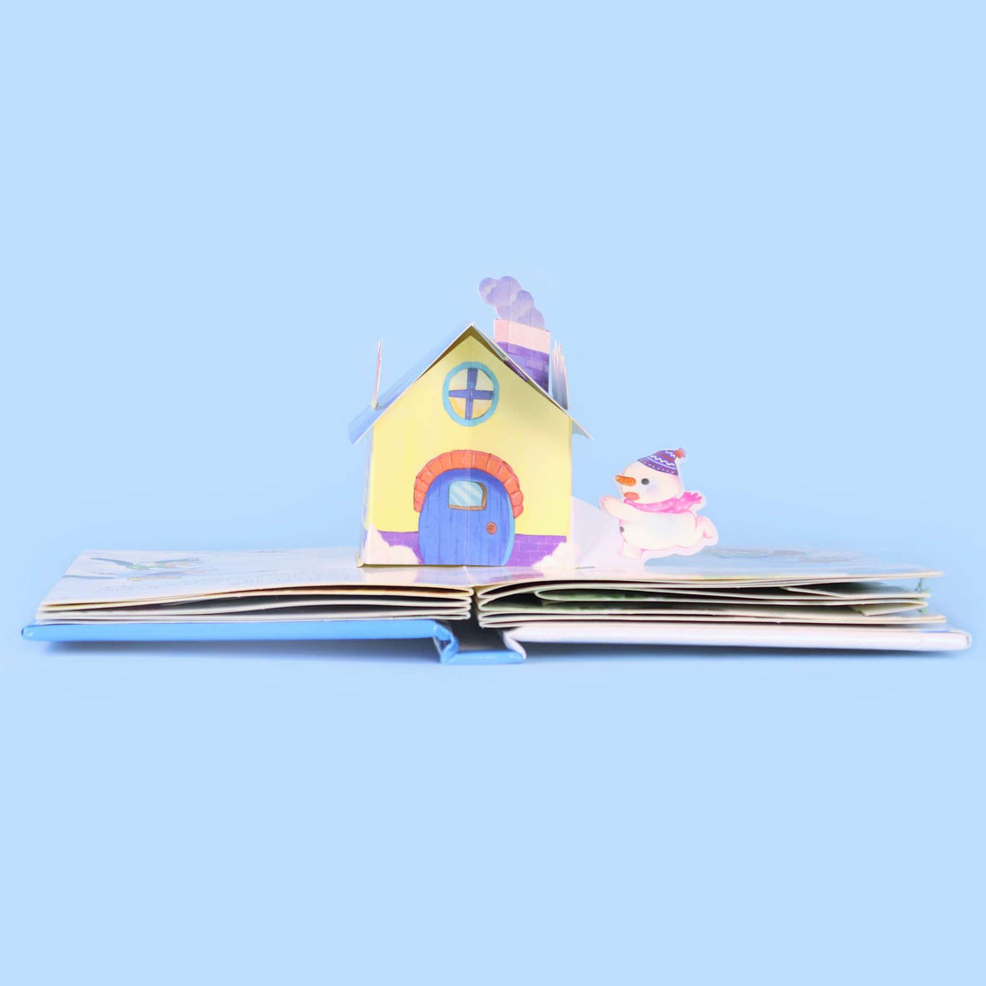 غلاف قصة رجل الثلج بتصميم ثلاثي الأبعاد تفاعلي