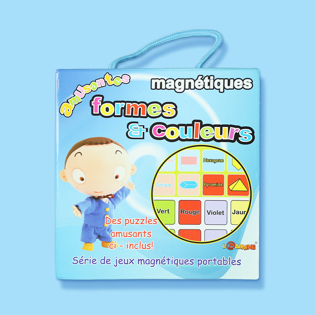Formes et couleurs magnétiques pour développement visuel et motricité fine.