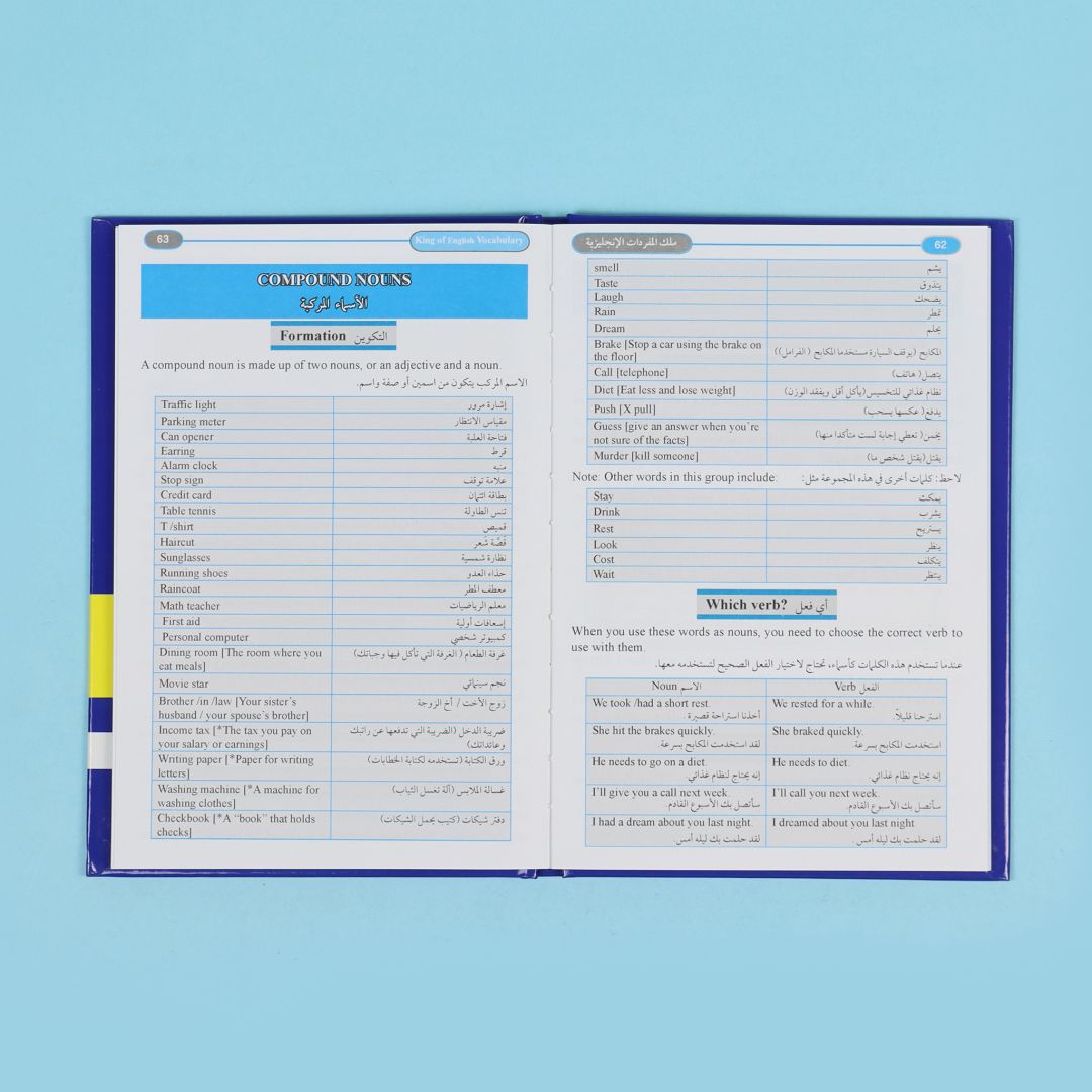 صفحات داخلية من كتاب 1 من موسوعة ملك المفردات الإنجليزية لتطوير المفردات