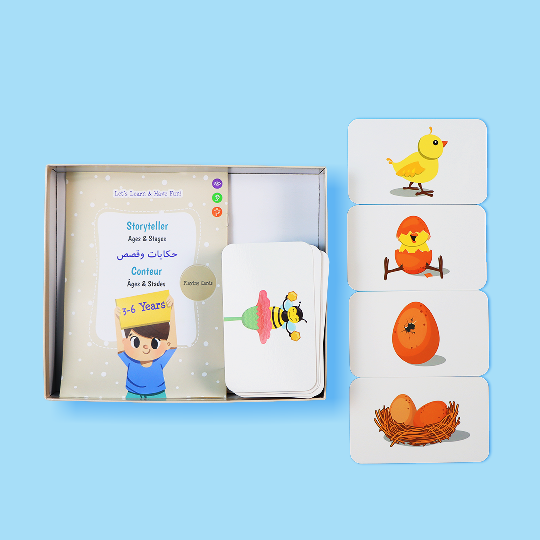  محتويات حقيبة مونتيسوري: بطاقات تعليمية ودليل الاستخدام